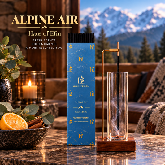 Alpine Air – Sage Eucalyptus Cedarwood Hand-Dipped Charcoal Incense Sticks, 30 Sticks