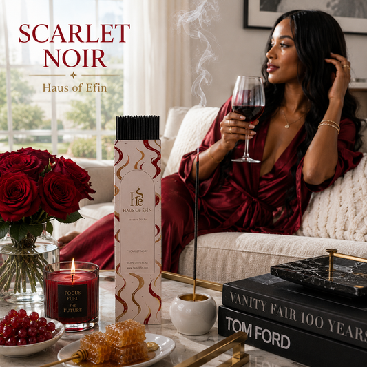 Scarlet Noir – Red Currant Saffron Vanilla Incense Sticks