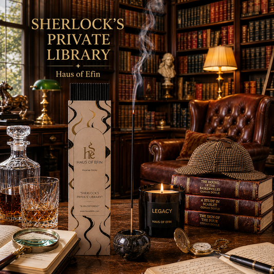 Sherlock's Private Library – Leather Rosewood Sandalwood Incense Sticks