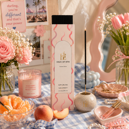 Soft Girl Era – Clementine Peach Floral Incense Sticks