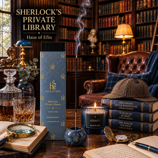 Sherlock's Private Library – Leather Rosewood Sandalwood Incense Sticks