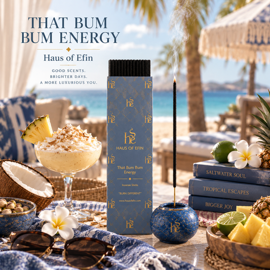 That Bum Bum Energy-Pistachio Coconut Salted Caramel Hand-Dipped Charcoal Incense Sticks, 30 Sticks