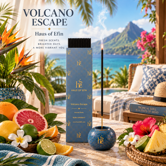 Volcano Escape Hand-Dipped Charcoal Incense Sticks, 30 Sticks