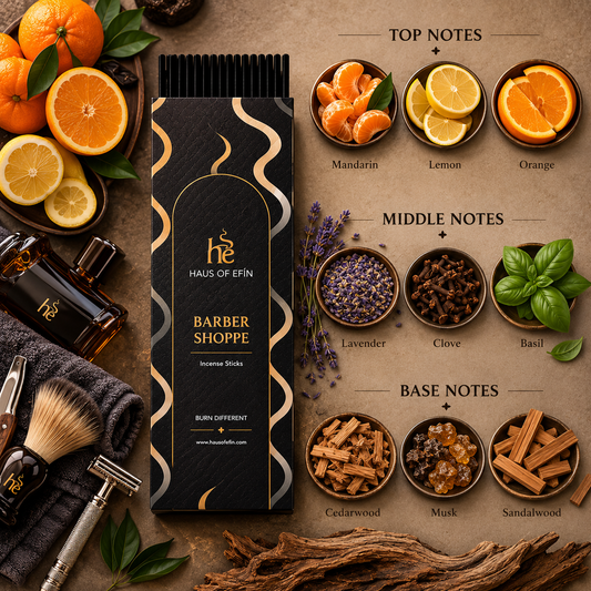 Barber Shoppe – Bergamot Oakmoss Cedarwood Incense Sticks