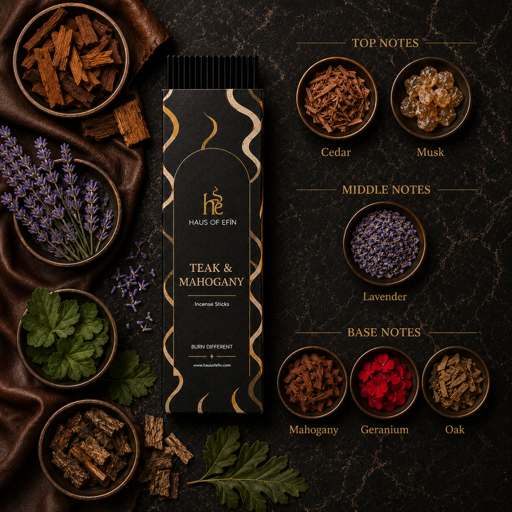 Teak & Mahogany – Cedar Lavender Oak Incense Sticks