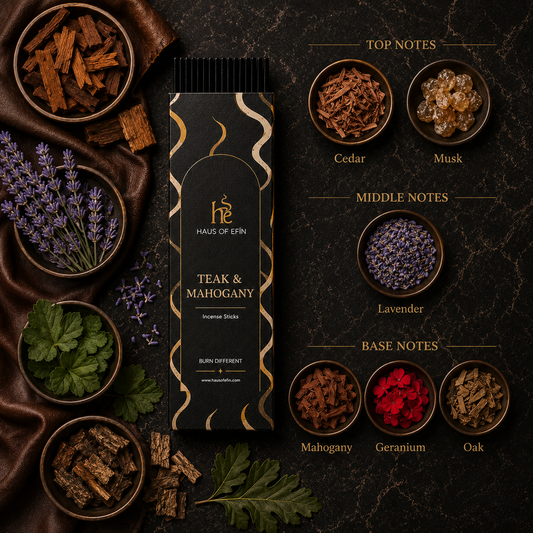Teak & Mahogany – Cedar Lavender Oak Incense Sticks