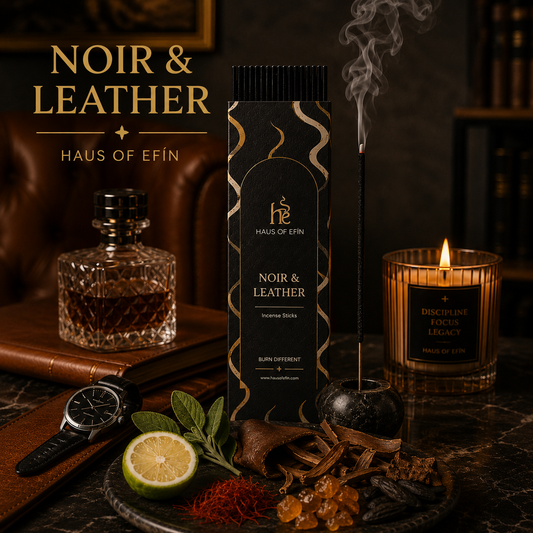 Noir & Leather – Rosewood Saffron Patchouli Incense Sticks