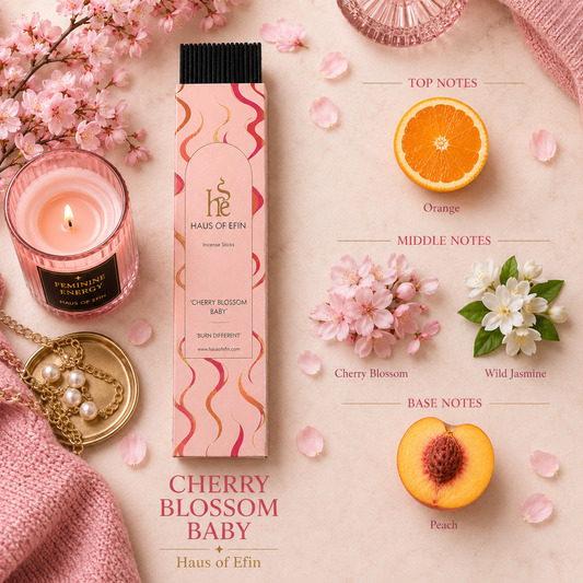 Cherry Blossom Baby – Orange Peach Cherry Blossom Jasmine Incense Sticks
