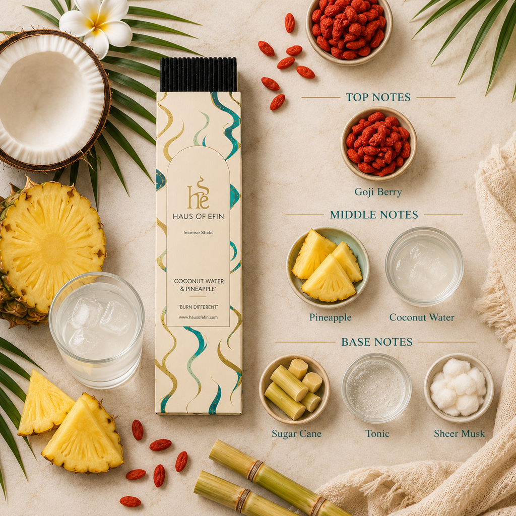 Coconut Water & Pineapple – Tropical Coconut Pineapple Incense Sticks