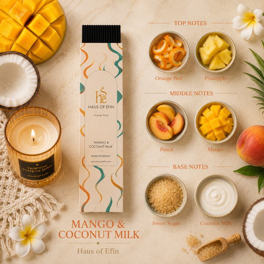 Mango and Coconut Milk -Mango Pineapple Orange Coconut Milk Incense Sticks