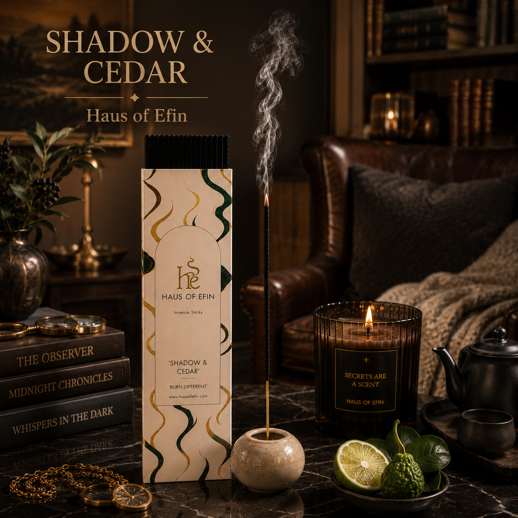 Shadow & Cedar – Dark Amber Rosewood Incense Sticks