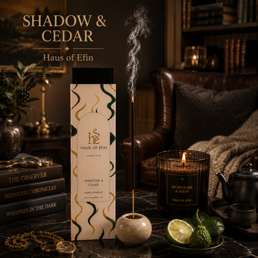 Shadow & Cedar – Dark Amber Rosewood Incense Sticks