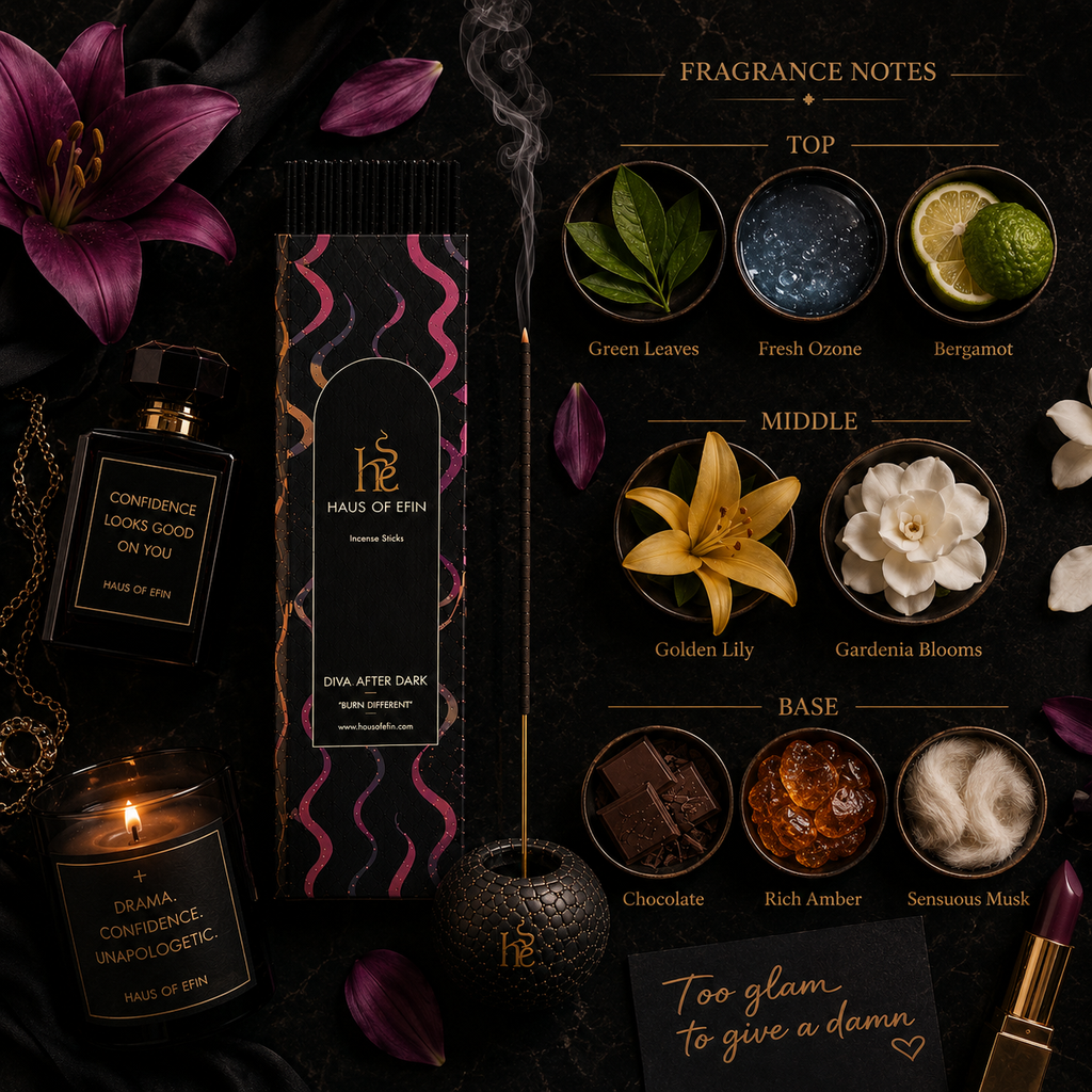 Diva After Dark – Chocolate Amber Floral Incense Sticks