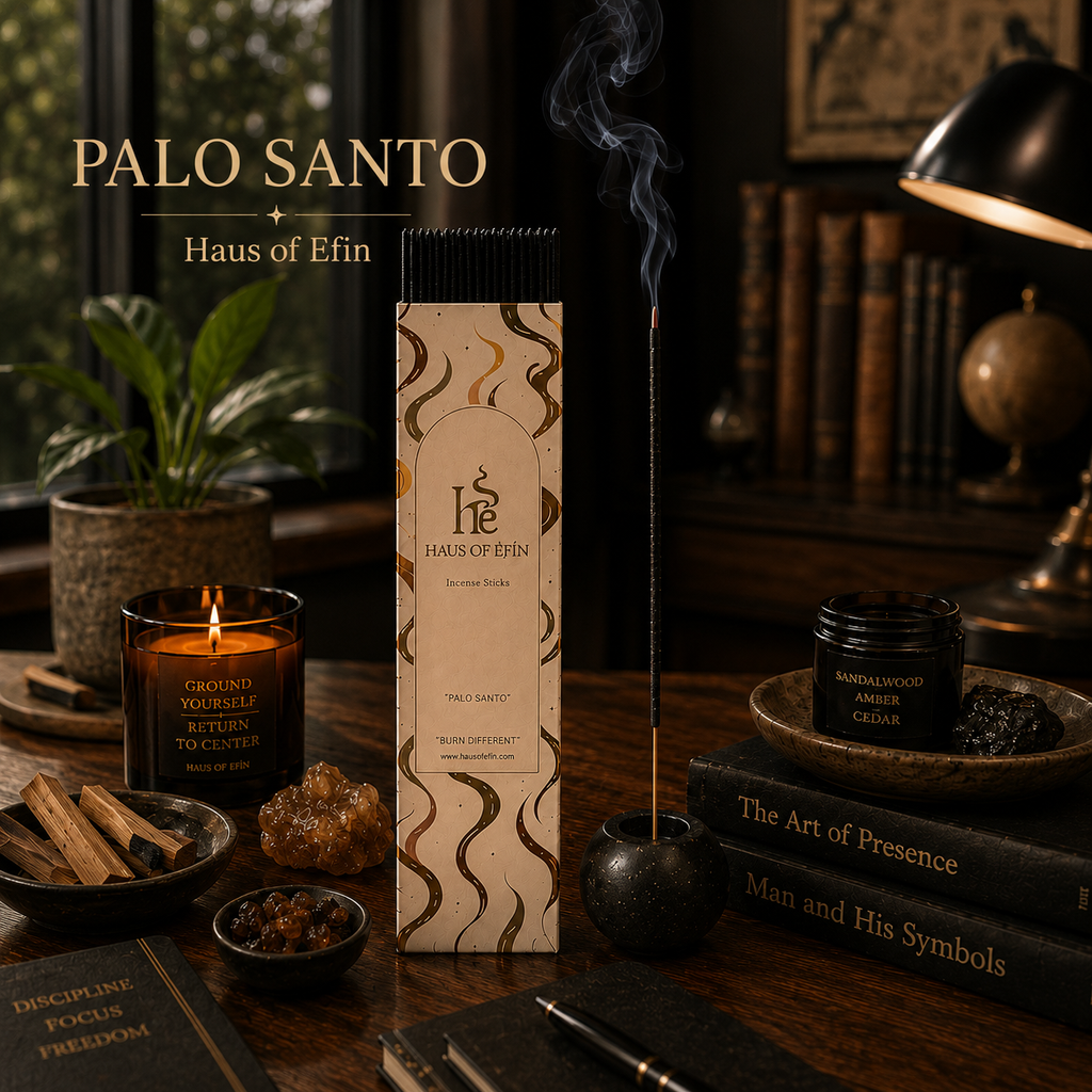 Palo Santo Calm- Cedarwood Amber Palo Santo Smoke Earth Cashmere Incense Sticks