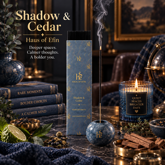 Shadow & Cedar – Dark Amber Rosewood Incense Sticks
