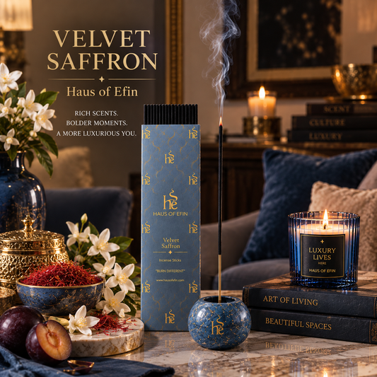Velvet Saffron – Amber Saffron Cedar Incense Sticks