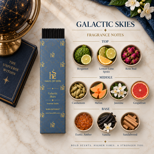 Galactic Skies – Bergamot Amber Sandalwood Incense Sticks