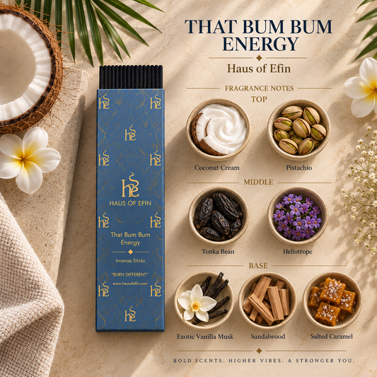 That Bum Bum Energy-Pistachio Coconut Salted Caramel Hand-Dipped Charcoal Incense Sticks, 30 Sticks