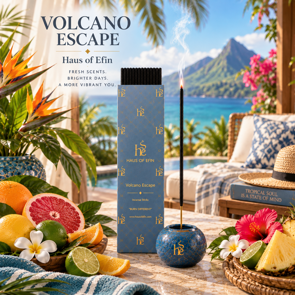Volcano Escape Hand-Dipped Charcoal Incense Sticks, 30 Sticks