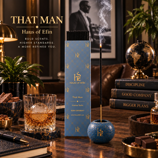 That Man – Fresh Woody Masculine Hand-Dipped Charcoal Incense Sticks, 30 Sticks