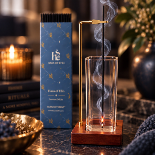 Burn Different – Luxury Glass & Sandalwood Incense Holder