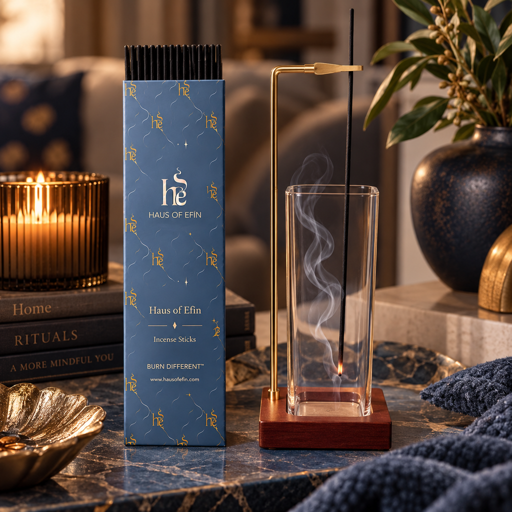 Burn Different – Luxury Glass & Sandalwood Incense Holder