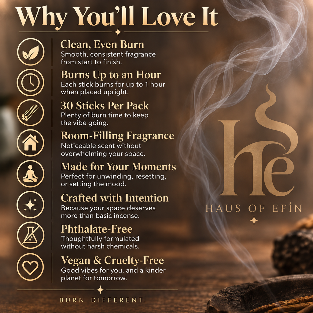 Palo Santo Calm- Cedarwood Amber Palo Santo Smoke Earth Cashmere Incense Sticks