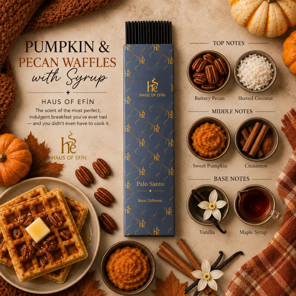 Pumpkin & Pecan Waffles with Syrup – Pumpkin Maple Vanilla Incense Sticks