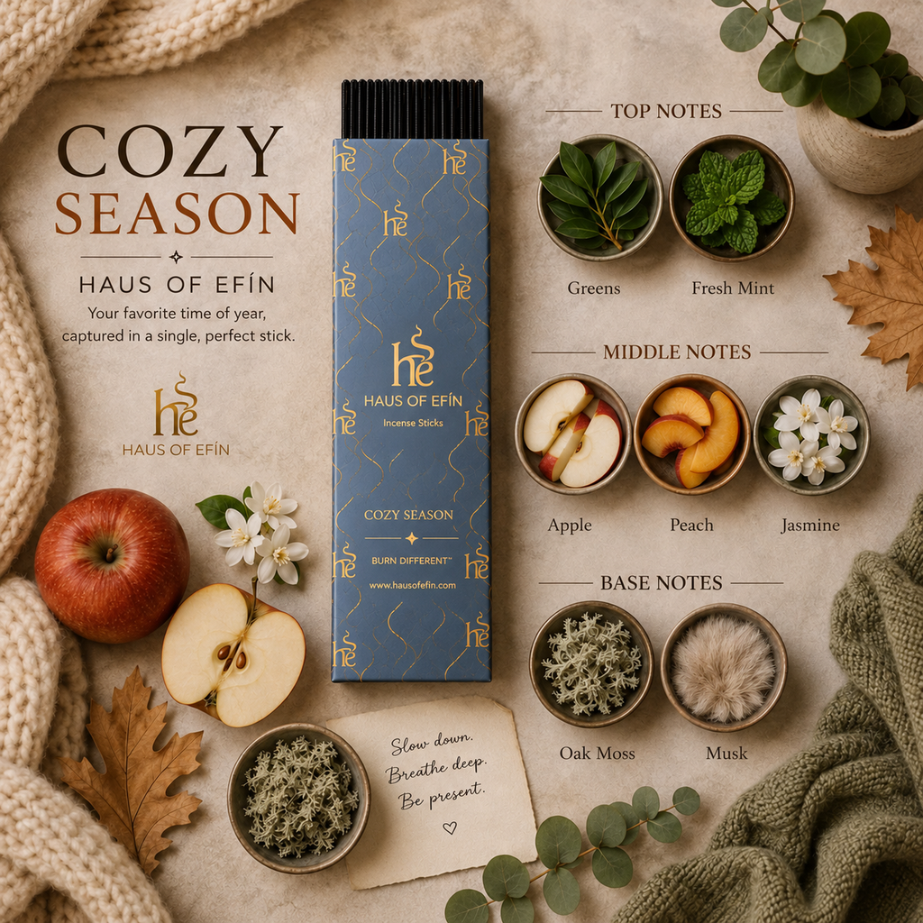 Cozy Season – Fresh Mint Apple Oakmoss Incense Sticks
