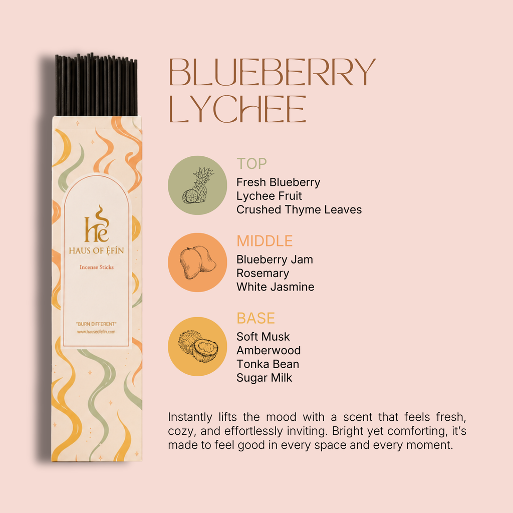 Blueberry Lychee and Sugar Milk Incense Sticks
