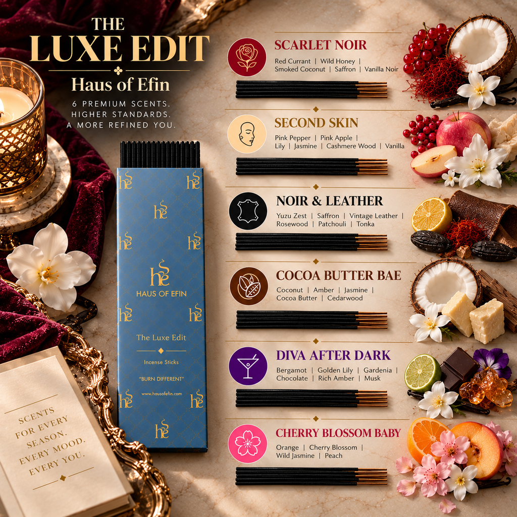The Luxe Edit – Premium Luxury Hand-Dipped Charcoal Incense Collection, 30 Sticks