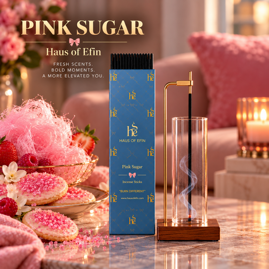 Pink Sugar – Berry Floral Cotton Candy Hand-Dipped Charcoal Incense Sticks, 30 Sticks