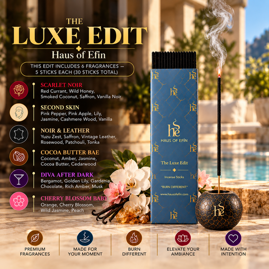 The Luxe Edit – Premium Luxury Hand-Dipped Charcoal Incense Collection, 30 Sticks